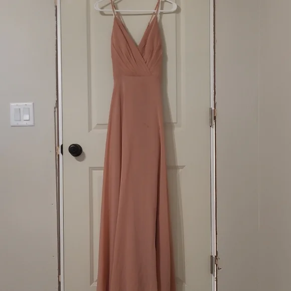 Desert Coral David's Bridal Formal Dress Size 0 - Picture 2 of 6